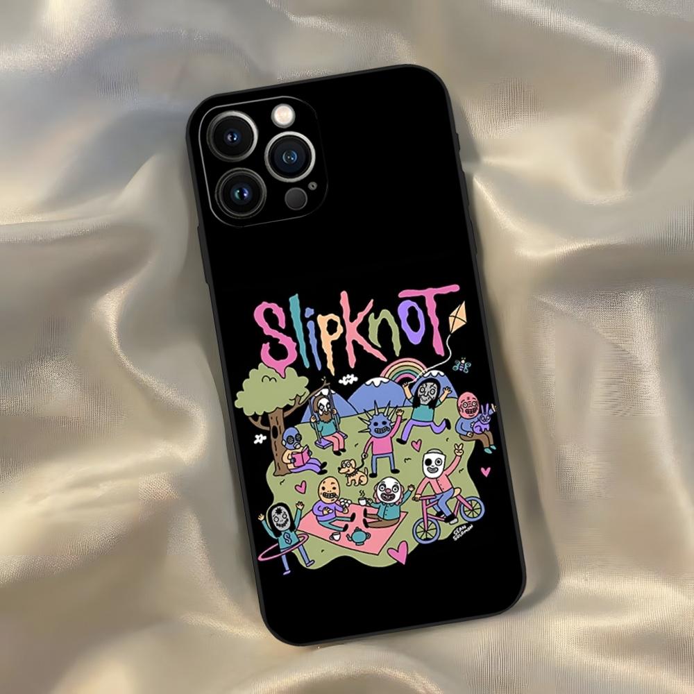 Чехол для телефона Slipknot Популярная группа для iPhone 16 15 14 13 12 11 Pro Max Xr X Xs Mini 8 Plus SE 2022 Черный Мягкий Силиконовый Чехол
