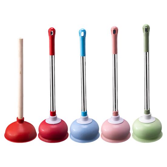 Туалетный сливной кран с усиленной чашкой, резиновый вантуз с длинной деревянной ручкой, туалетный драгер, домашний инструмент для прочистки труб