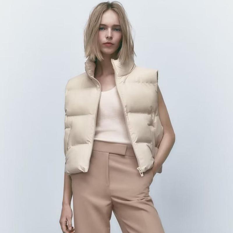 Новая женская куртка, жилет, осенне-зимний пуховый жилет с хлопковой подкладкой, женская одежда, короткий жилет без рукавов, теплая куртка, пальто
