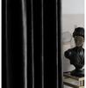Modern Simple Solid Blackout Curtains 1PC Classic Black Solid Flannel Curtains Living Room Bedroom