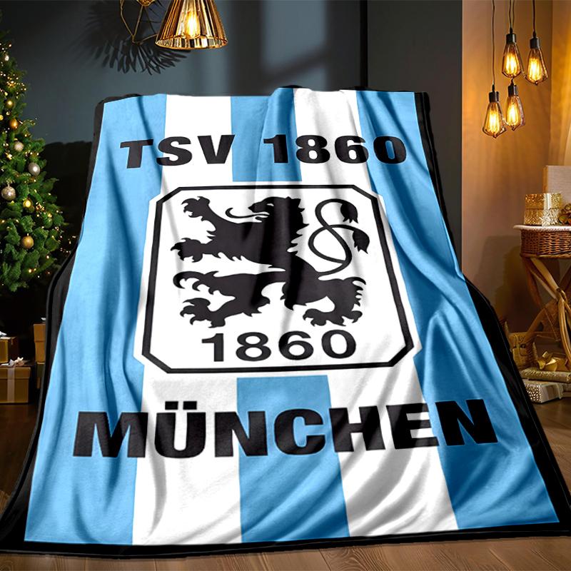 Mun-chen Lion Emblem Blanket Lightweight Ideal Bedding Blanket Perfect for Travel, Camping, Living Rooms, Offices, Sofas, Fan Christmas gift