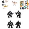 Kids' Mini Assembly Building Toy Crocodile Shark Orangutan Figure Blocks Plastic Material