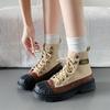 Winter Platform Women Short Boots Chunky Women Shoes Fashion Lace Up Thick Bottom Shoes Ladies Elegant Motorcycle Bootties
