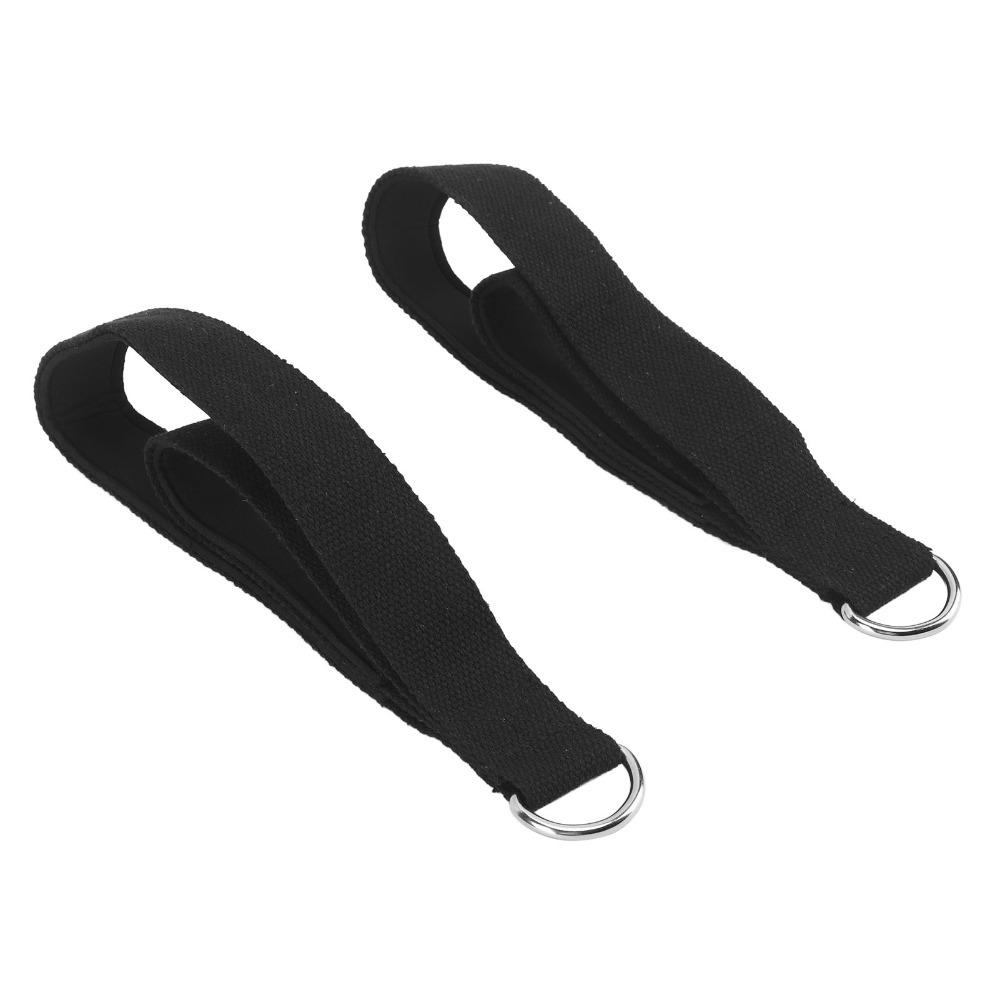 2PCS Soft Padded Pilates Double Loop Straps D-Ring Workout Straps Home Gym Workout