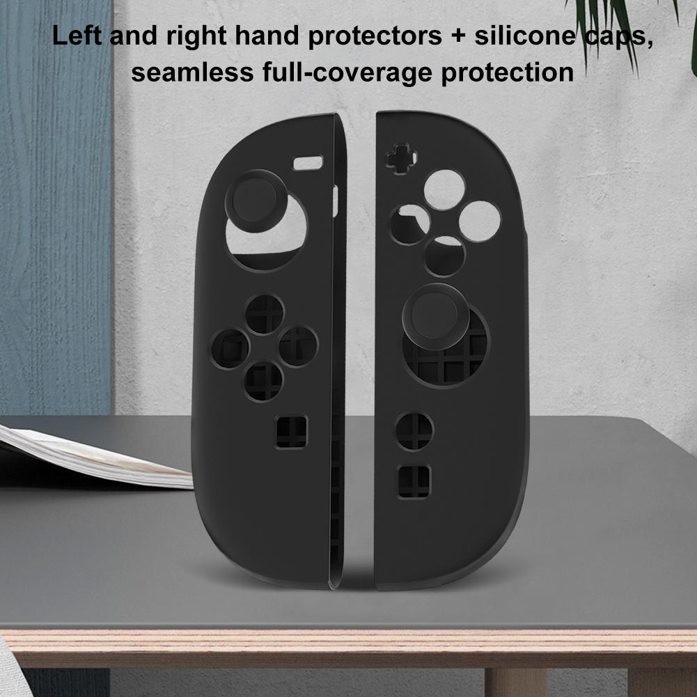 Чехол для Switch 2 Joy-con, Силиконовый чехол-рукоятка, Противоскользящий корпус, Замена с 2 колпачками для стиков, Мягкий силиконовый чехол