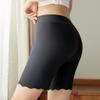 Бесшовные защитные короткие штаны из ледяного шелка, женские тонкие шорты размера плюс с высокой талией под юбкой, трусы-боксеры с защитой от натирания бедра, защитные шорты