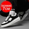 Модные мужские кроссовки, увеличивающие рост, стелька для увеличения роста, 7 см, туфли на высоком каблуке, кожаные спортивные туфли, большие размеры 38-45