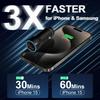 43W Fast Car Charger for iPhone 16 15 Pro Max, MFi Certified PD USB-C & QC 3.0 Adapter with 3.3FT USB C Cable