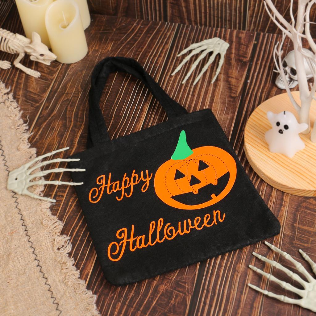2 Pcs Halloween Pumpkin Tote Bag, Halloween Children's Candy Bags