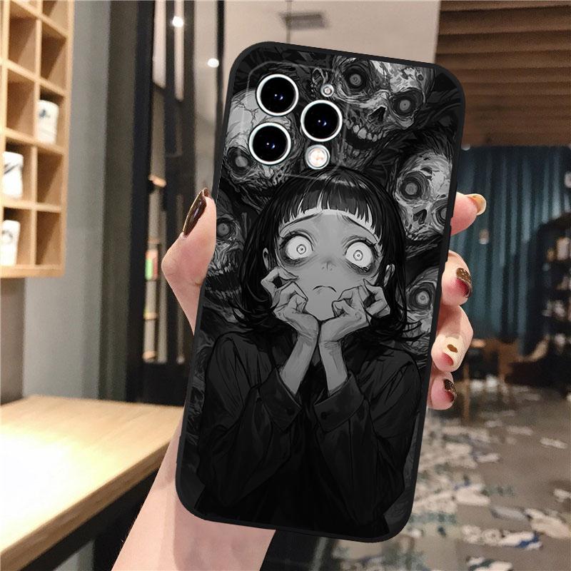 Чехол для телефона Carcasa Funda Для iPhone 17 Pro Max Air 16 15 14 13 Pro Max 15 16 Pro 15Plus Ужасы Аниме Девушка Чехол