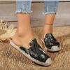 Ladies Footwear Wear Baotou Net Flat Bottom Fisherman Slippers and Half Slippers In Summer