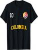 Футболка сборной Колумбии 10 + Задняя сторона с флагом Колумбии Camisa Futbol Футболка
