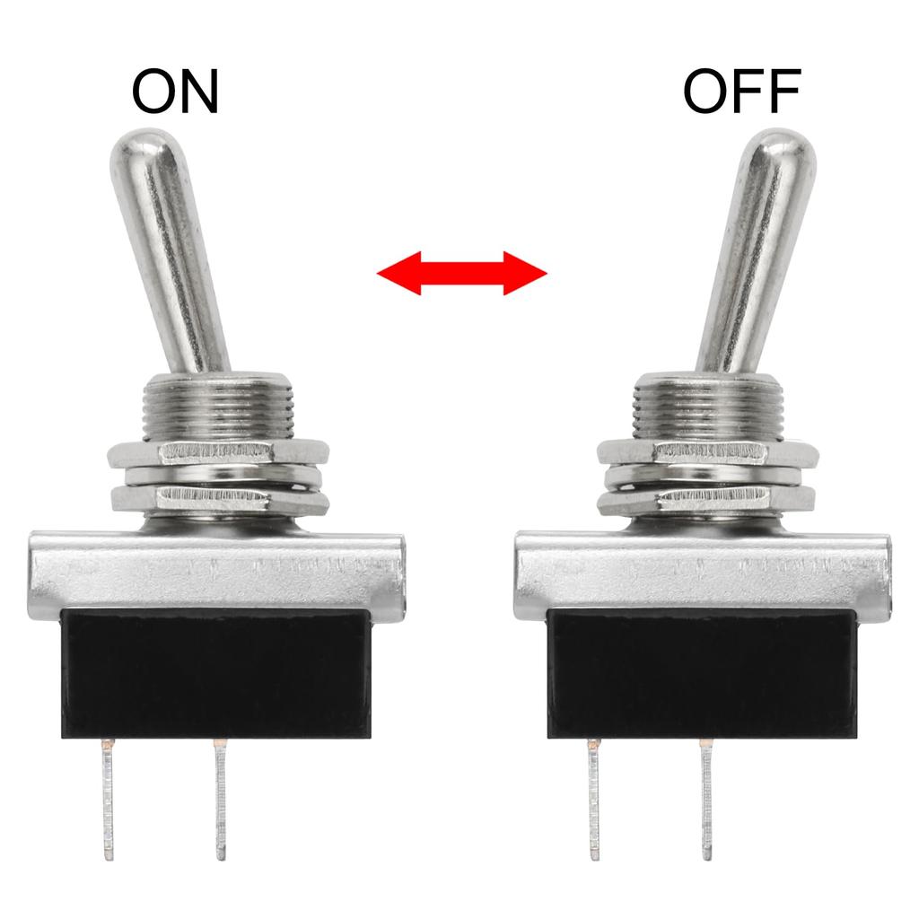 Heschen Металлический тумблер Flick Flip 12 В 25 А, KN3D-101, вкл./выкл. 2 положения 2 штырька для подсветки приборной панели автомобиля