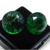 Certified 19 Ct Natural Green Colombian Emerald Loose Gemstone Round Shape