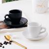 80ml Black Espresso Mug Suit Professional Bone China Coffee Cup And Plate Set Italian Latte Coffe Milk Tea Tumbler Dropshipping