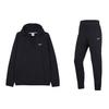Nike Embroidered Hoodie Pullover Solid Color Fleece Comfortable Long Pants Casual Sports Suit Men Sweatsuit Black 623453-010+716831-010