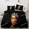 3D Тупак Шакур Рэпер 2Pac Комплект постельного белья Печатный комплект постельного белья с наволочкой Пододеяльник Мягкий Односпальный Двуспальный Queen Super King Размеры