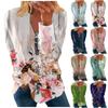 Women's Casual Long Sleeve V-neck Zipper Printed Tops Oversized Tops Sweatshirts