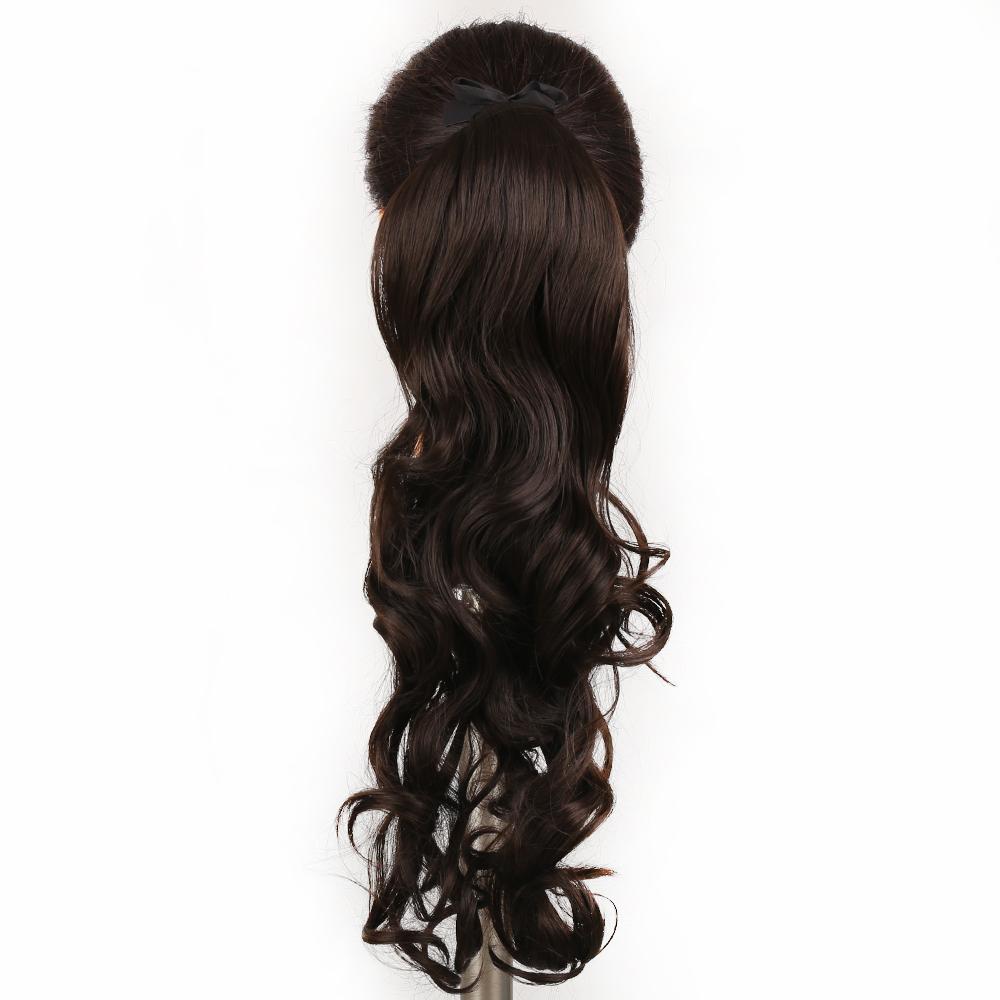 Длинные вьющиеся заколки на заколке для наращивания волос «конский хвост» Термостойкие синтетические накладные волосы «конский хвост»