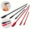 Red Long Scraper Mini Scraper 3 Piece Mini Silicone Spatula Set Heat Resistant Multiple Sizes for Jar Bottles and Kitchen