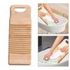 Bamboo Laundry Washboard for Manual Cleaning At Home and School