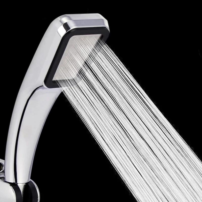 300 Holes High Pressure Shower Head Water Saving Flow With Chrome ABS Rain Spray Nozzle Bathroom Accessories