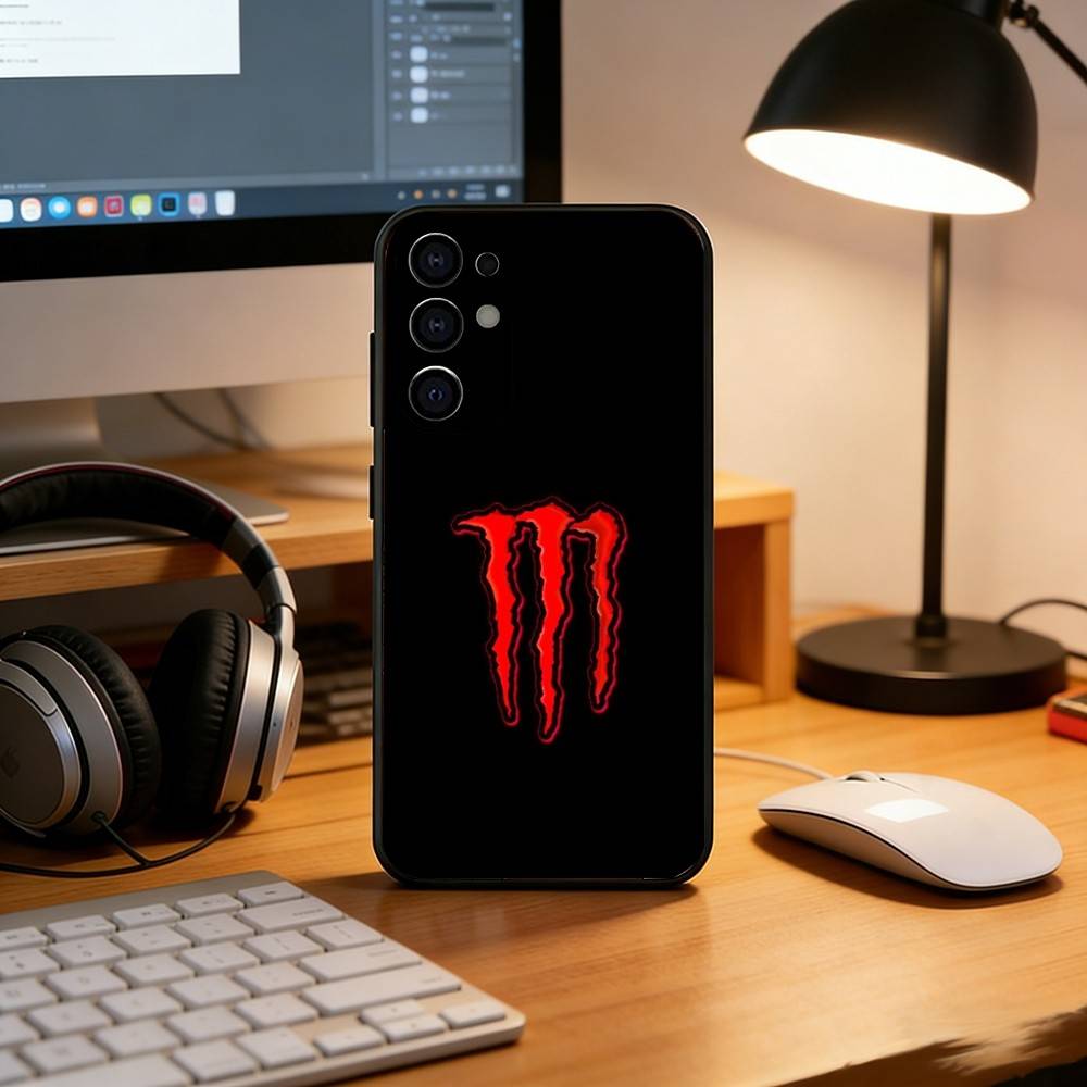 M-MonsterES Модный Дизайн Чехол для Телефона Черный Силиконовый Мягкий Для Samsung S25,S24,S21,S22,S23,S30,Ultra,S20,Plus,Fe,Lite
