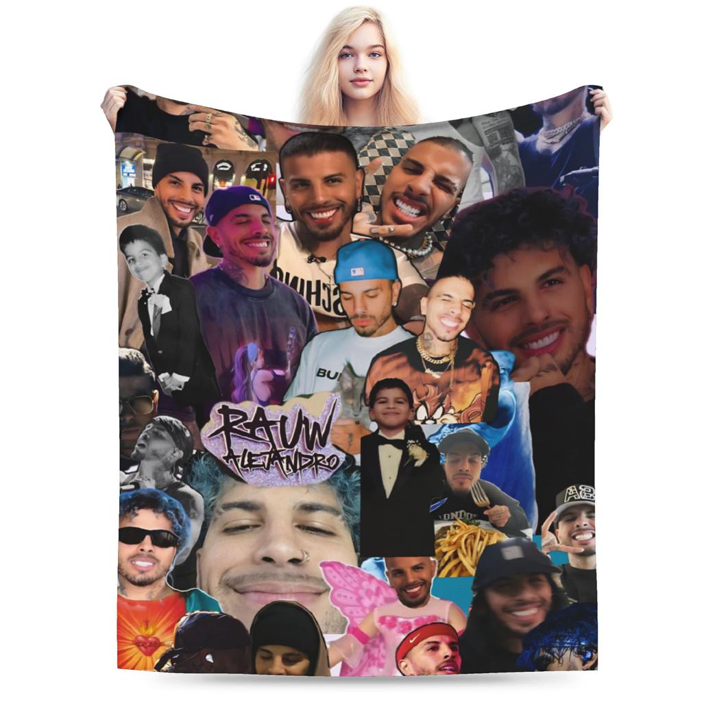 Stylish Rauw Alejandro Singer Rapper Blanket Super Soft Velvet  Comfortable Throw Blankets Machine Washable