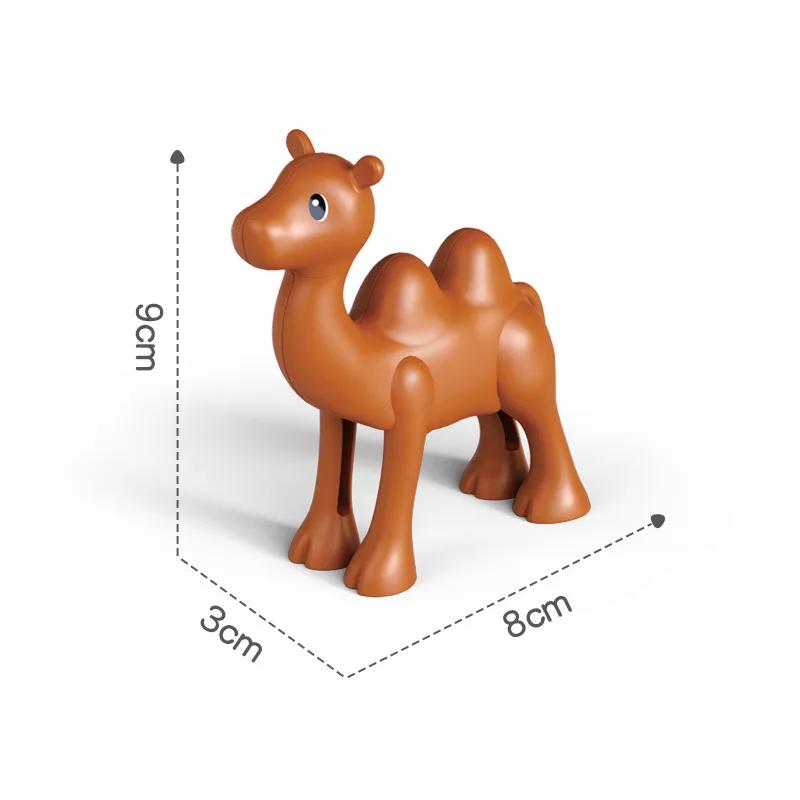 Большие строительные блоки Фигурка животного зоопарка Аксессуары Лягушка Улитка Собака Совместимые Большие Кирпичики Дети Дети Сборные Игрушки Подарок на вечеринку