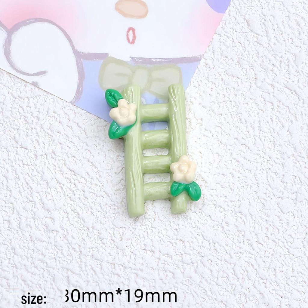 Colorful Flower Ladder Cartoon Resin Hairpin & Shoe Buckle Glue Accessories for DIY Jewelry