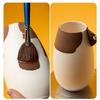 Fan-Shaped Ceramic Glazing Brush with Metal Holder for Gouache