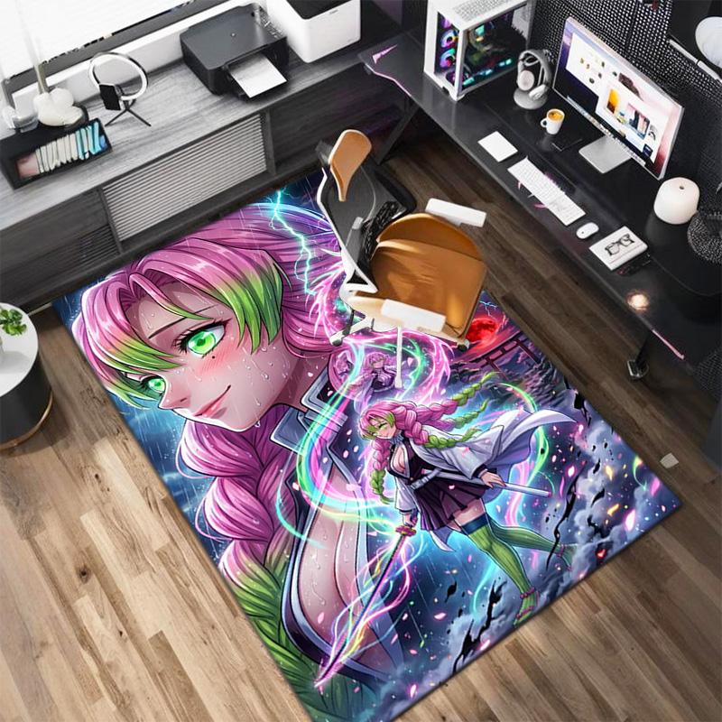 Japanese manga artist Koyoharu Gotouge's Demon Slayer carpets, home decor, non-slip door mats, hallway seat mats, outdoor picnic mats, rugs H9