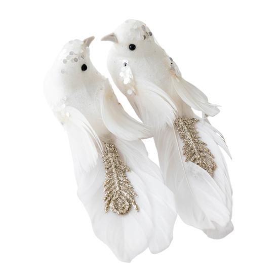 1 пара рождественских украшений, имитация пены, перья, дизайн с бусинами, украшение для рождественской елки, праздничная атмосфера, подарок своими руками