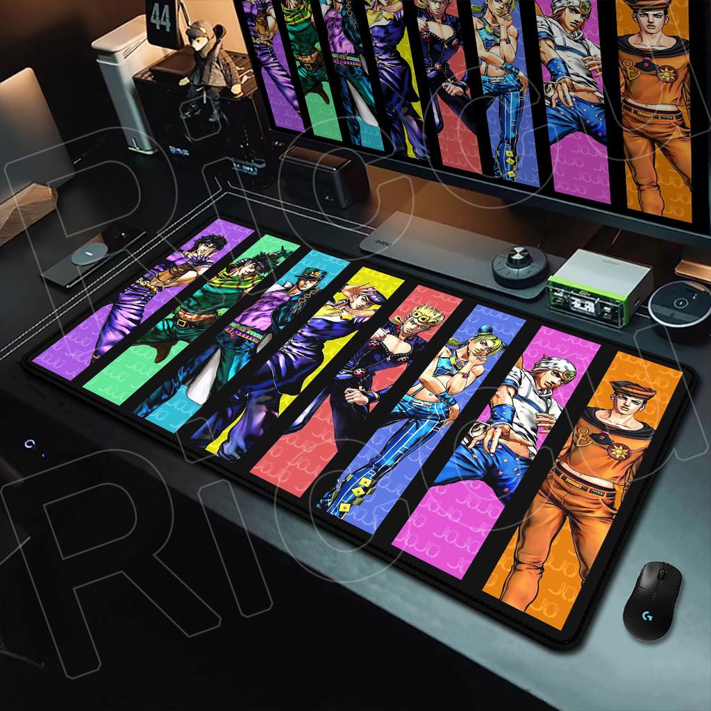 Игровой коврик для мыши Аниме Jojo's Bizarre Adventure, резиновая нескользящая основа, Deskmat, Куджо Джотаро, Настольный коврик для клавиатуры, Игровые и офисные аксессуары