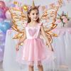 Крылья феи для девочек женщин органза крылья ангела Хэллоуин бабочка костюм для косплея для аксессуара для косплей-вечеринки