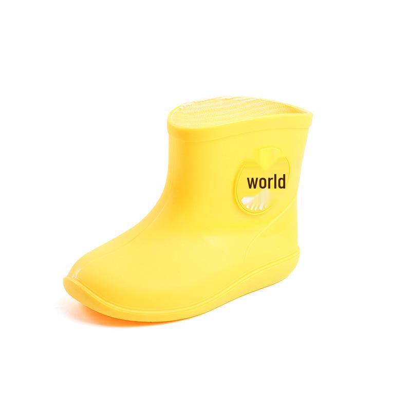 Детские нескользящие водонепроницаемые резиновые сапоги