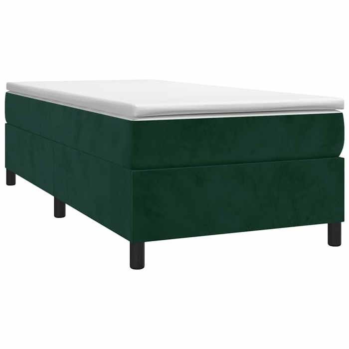 Maison Exclusive - Sommier à lattes de lit avec matelas Vert foncé 100x200 cm