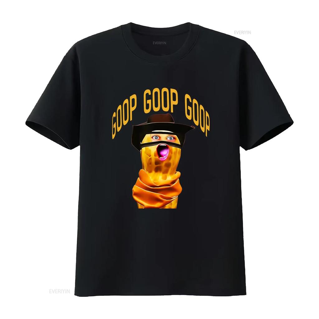 Funny Cartoon Western Cowboy Goop Print Casual Streetwear T Shirt Vintage Graphic Homme Streetwear Comfortable Soft
