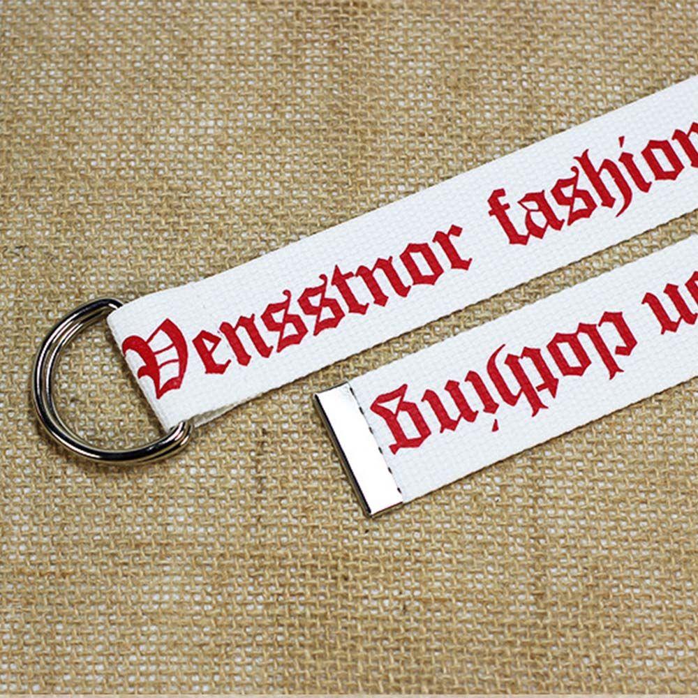 Neutral D Ring Women Canvas Unisex Men Double Buckle Nylon Belt Waist Belt Waistband Unisex Belt