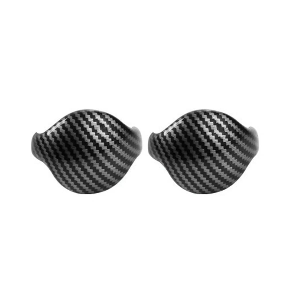 2 шт., карбоновая накладка на ручку переключения передач для салона автомобиля, красная/черная для Ford Mustang 2015 - 2019, накладка на ручку переключения передач автомобиля
