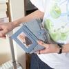 Портативный держатель для карт Сумка для паспорта из ПУ Держатель для билетов Кошелек для путешествий для регистрации в аэропорту Обложка для паспорта Картхолдер Складной кошелек Женский