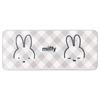 Senko Miffy Check Line 50 X 120 Character 28149 Rug, Approx. Cm, Gray, Design, Non-Slip, Cute, Fluffy, Soft, Warm, Washable,