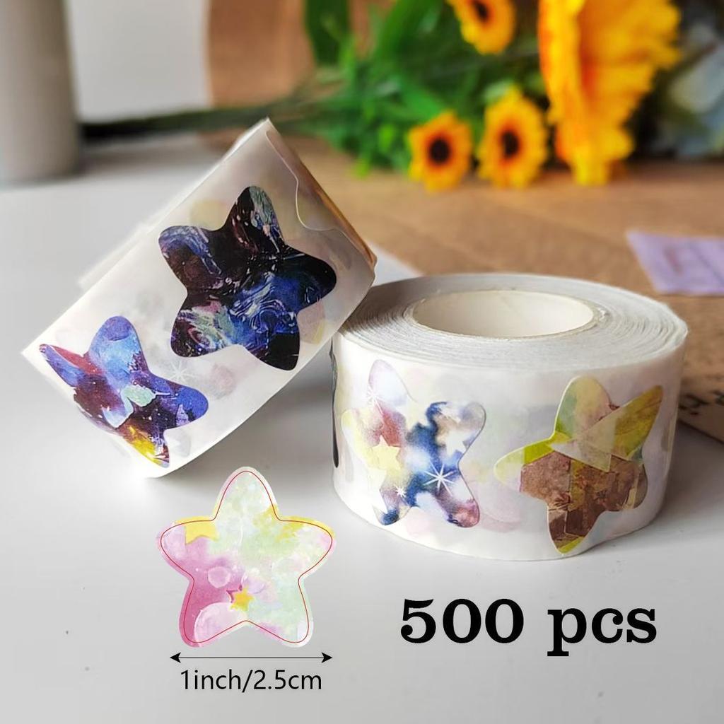 500pcs/roll Round Cat Funny Label Stickers for Packaging Phone Cases Suitcases Laptops Ins Hot Expression Stickers