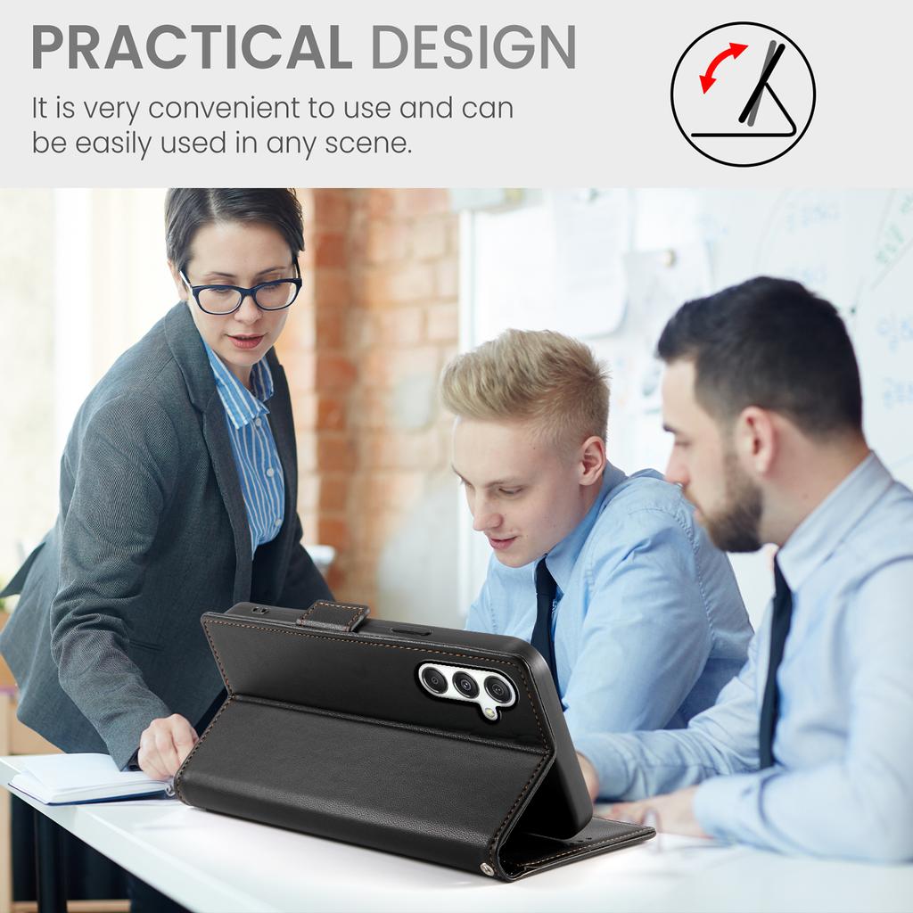 DF-010 Чехол-подставка для Samsung Galaxy M35 5G, кошелек из искусственной кожи, чехол для телефона