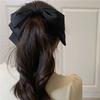 1Pcs Solid Pink Black Hair Clip Big Bow Satin Hair Pin New Hair Bows  for Hair Accessories