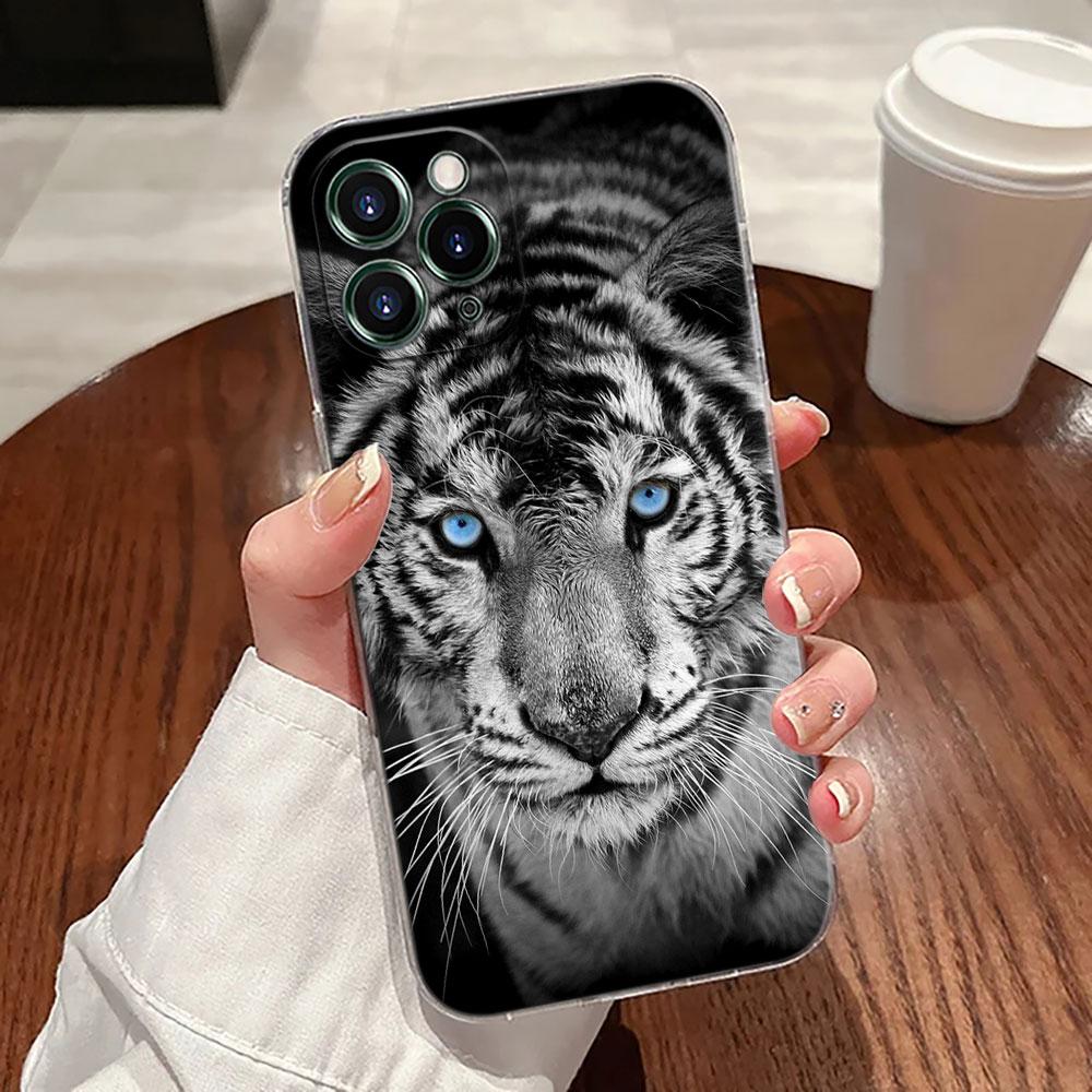 Волк Лев Тигр Животное Прозрачный Чехол Для Apple iPhone 17 16 15 14 13 12 11 Pro Max 16 Plus 16E 17Air 17Pro Чехол Для Телефона Funda