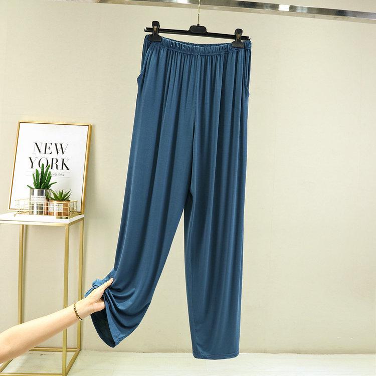 Мужские летние свободные брюки из модала — легкие, универсальные, с высокой талией, широкие пижамные брюки с карманами