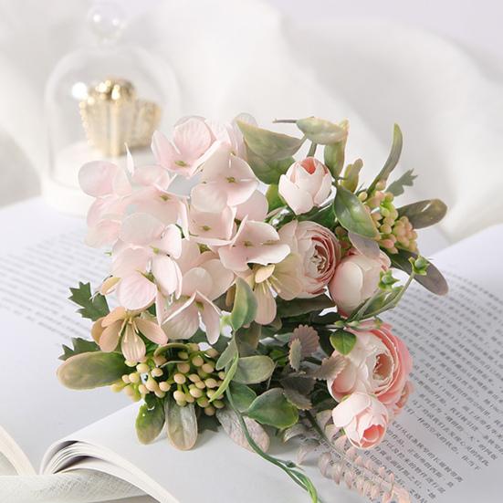 Fake Flower Fashion Non-fading Faux Silk Artificial Flower Home Party Fake Attractive Artificial Rose Faux Rose Flower Living Room Supply