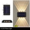 Solar Wall Lamp Outdoor Waterproof Solar Powered Light UP and Down Illuminate Home Garden Yard Decoration Outside Sunlights