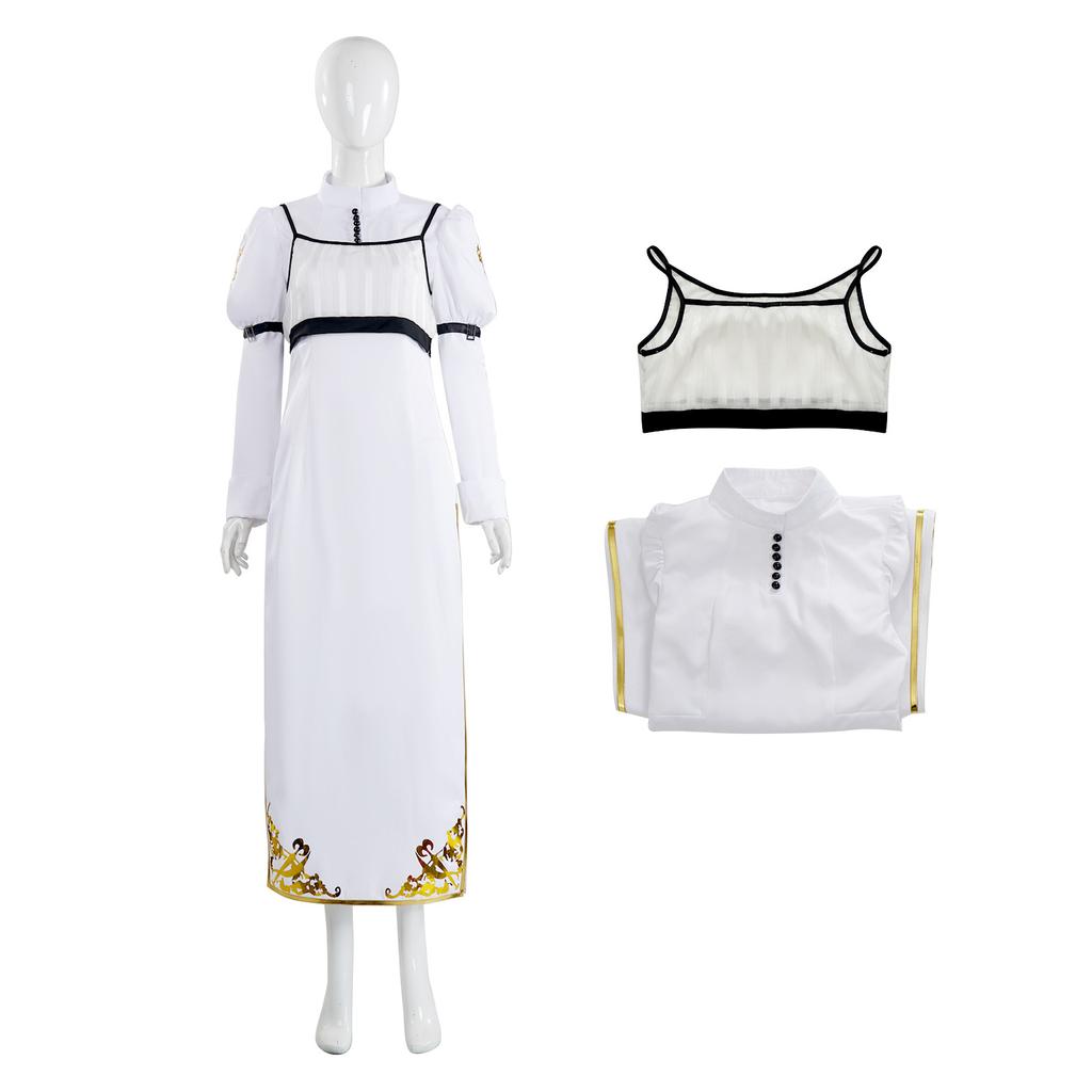 Devil May Cry Kyrie Элегантное белое платье Косплей костюм, Наряд игрового персонажа для Хэллоуина и сценических выступлений